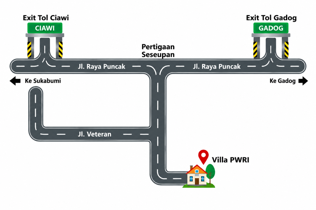 Denah Lokasi Villa PWRI